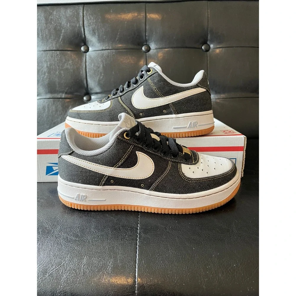 Nike Air Force‎ 1 Black Denim